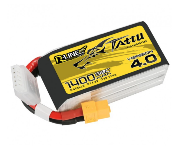 Tattu R-Line Version 4.0 1400mAh 4S 130C Lipo Battery Pack